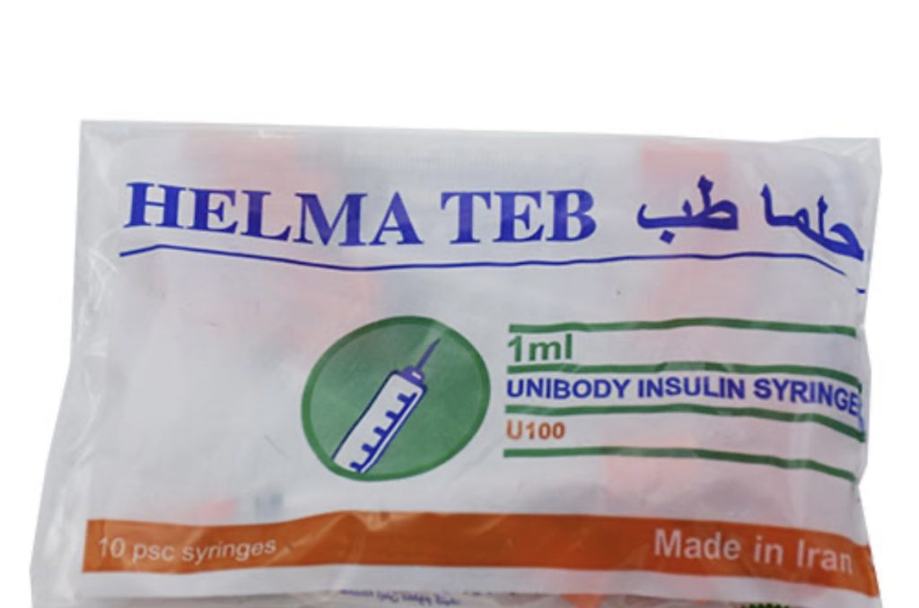 سرنگ انسولین یکپارچه Unibody حلما طب 1 میلی لیتر گیج 30 بسته 10 عددی